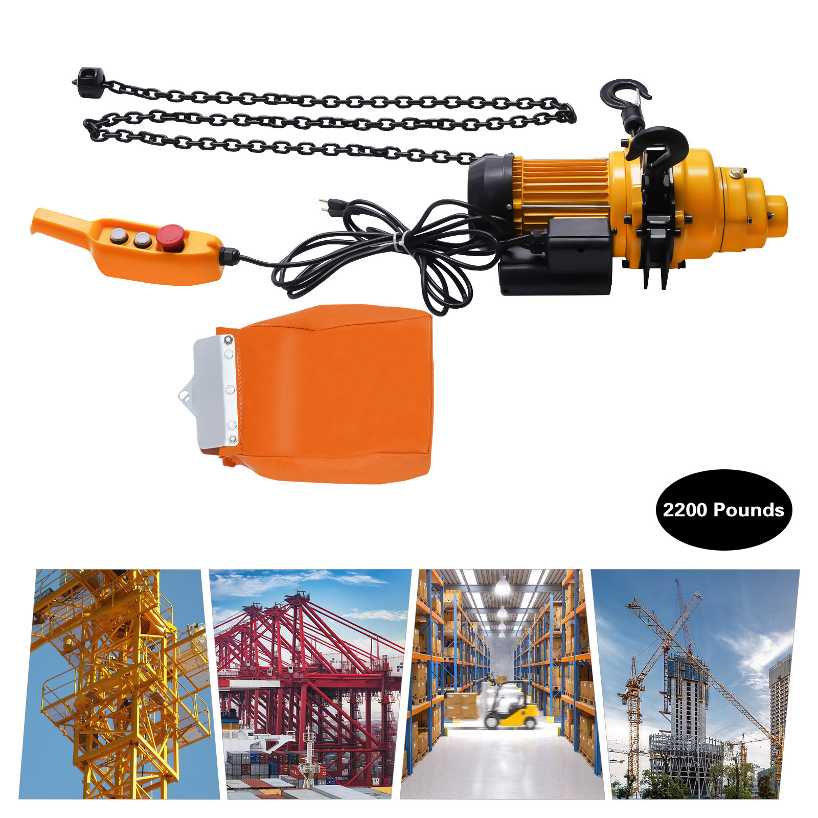 Electric Chain Hoist - 2200lbs 1 Ton Electric Chain Hoist