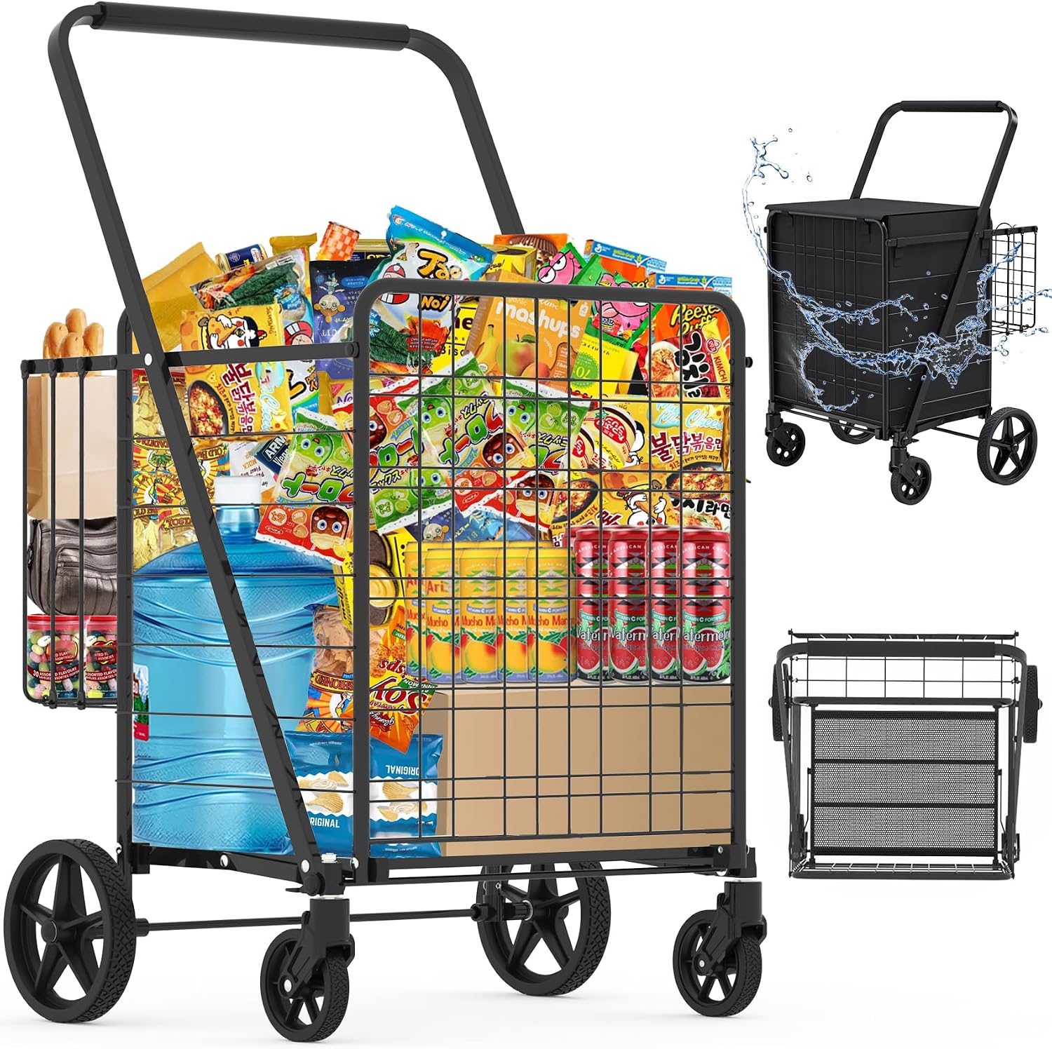 Heavy Duty Folding Shopping Ca - Heavy Equipment Washing ulasan dan harga