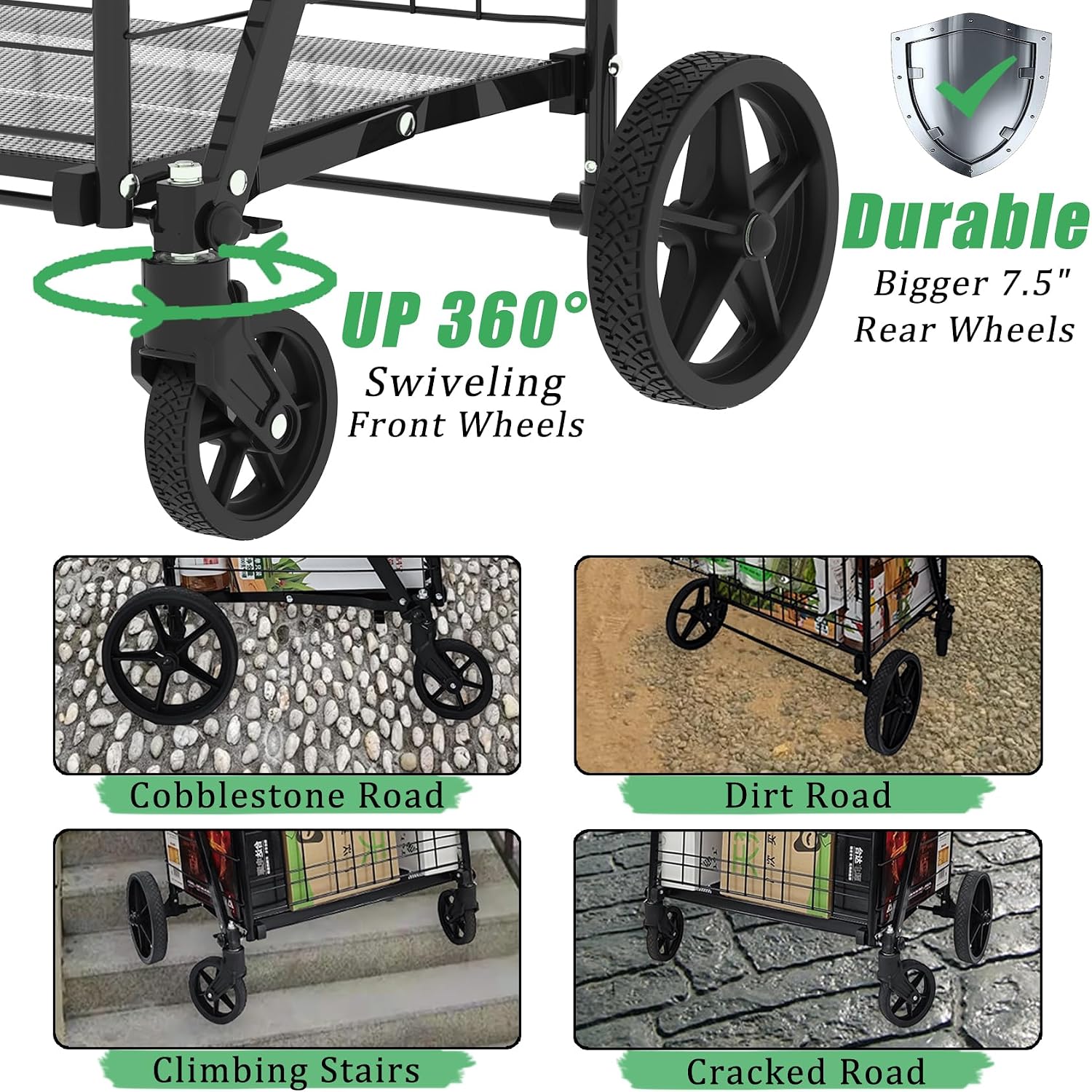 Heavy Duty Folding Shopping Ca - Heavy Equipment Washing ulasan dan harga